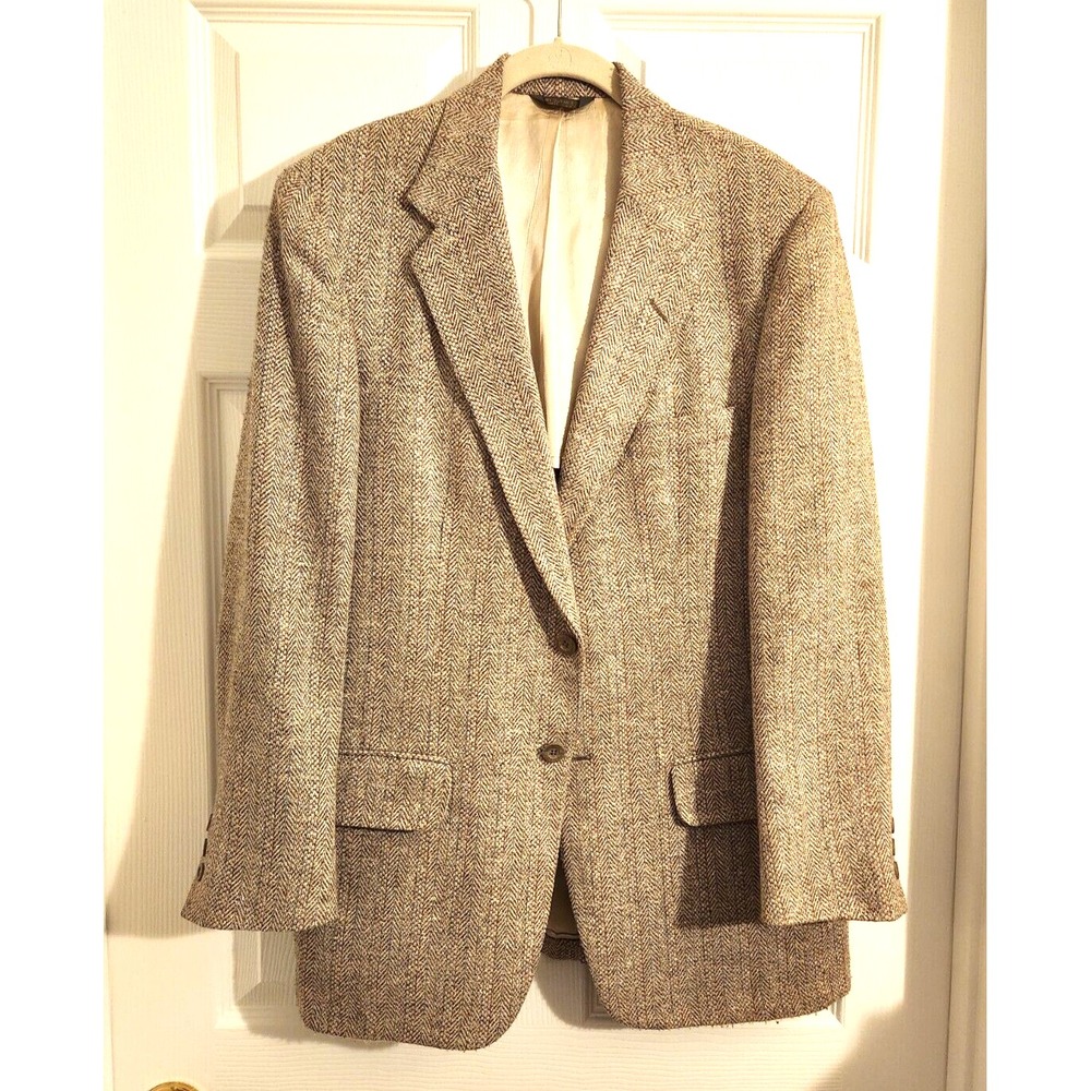 Kuppenheimer Mens Vintage Tweed Herringbone Wool Blazer Sports Jacket
